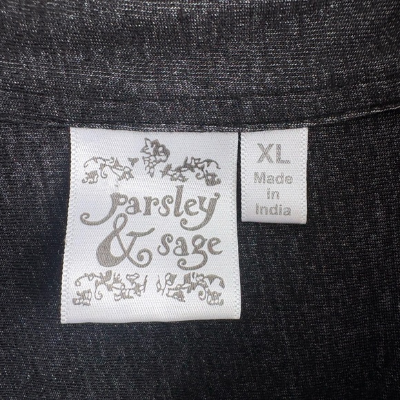 Paisley & Sage Abstract Print Tunic Top Button Front Artsy Boho Shirt XL - Picture 4 of 9